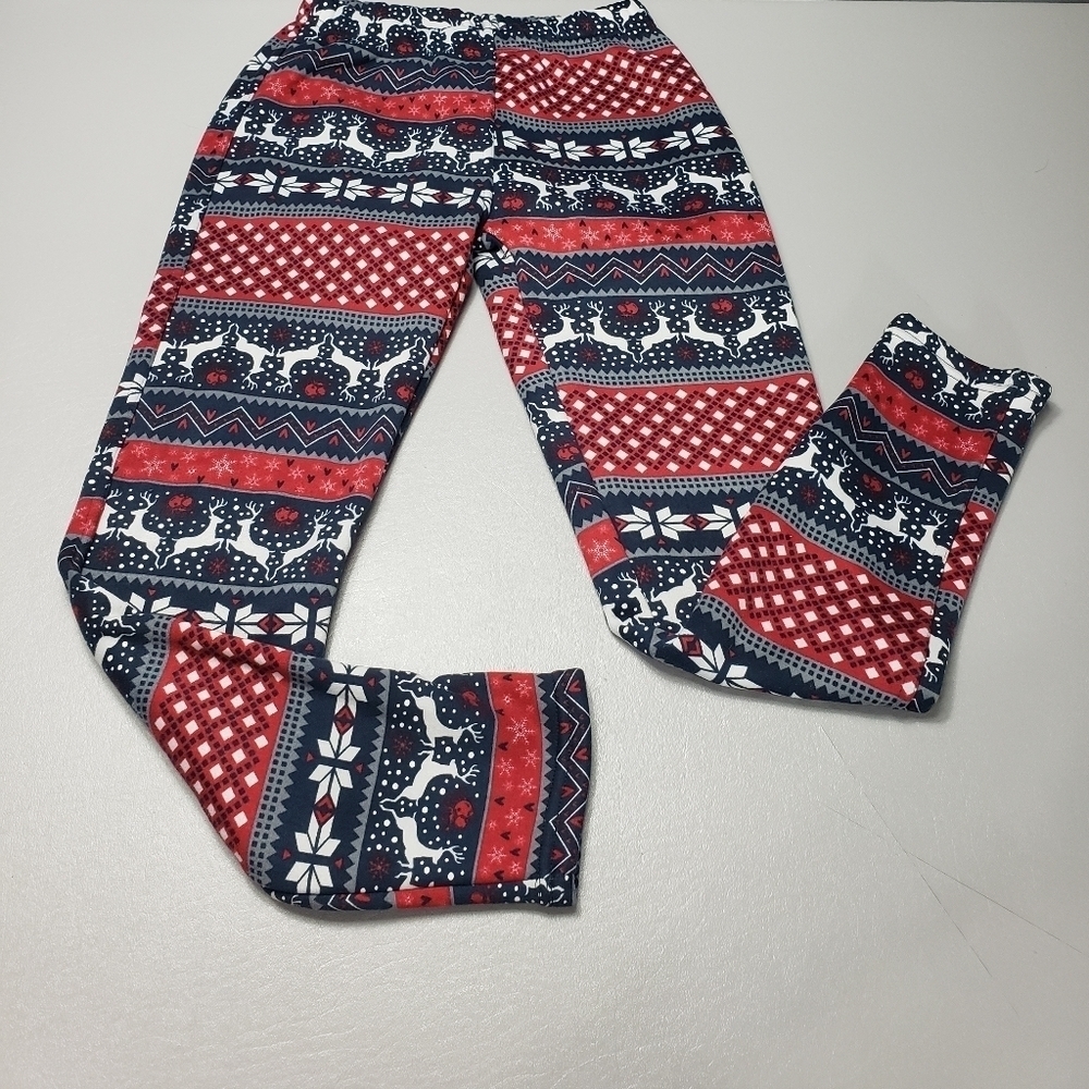Shosho fleece fully lined thick warm Christmas leggings women's size S/M